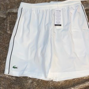 Lacoste White Athletic Shorts Size Small